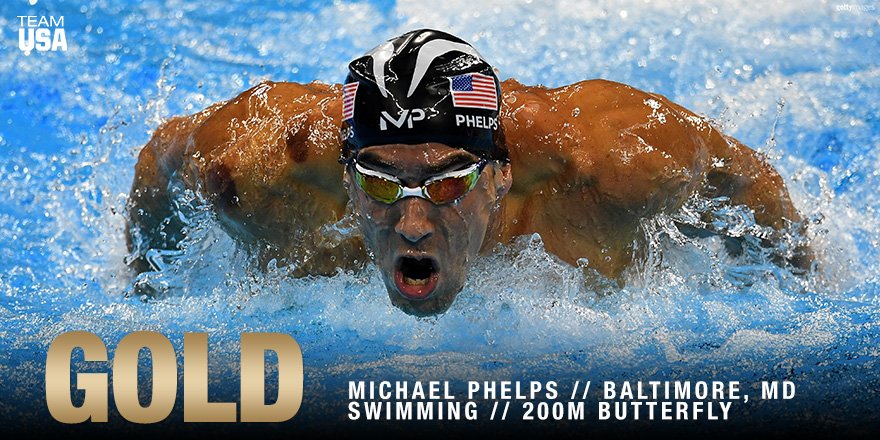 VIDEO: Michael Phelps giành HCV 200m bơi bớm ( Olympic 2016)