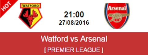 Nhận định kèo Watford vs Arsenal, 21h00 ngày 27/8