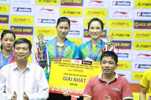 Giải các cây vợt xuất sắc cup LiNing 2016 - Tiến Minh, Vũ Thị Trang không có đối thủ!