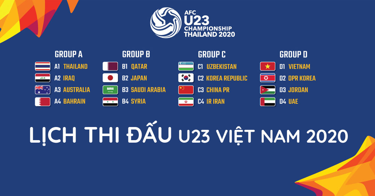 Lịch thi đấu VCK U23 châu Á 2020