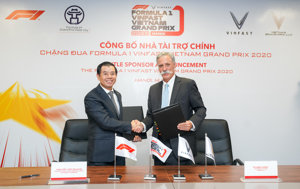 VinFast là nhà tài trợ chính của chặng đua Công thức 1 tại Việt Nam