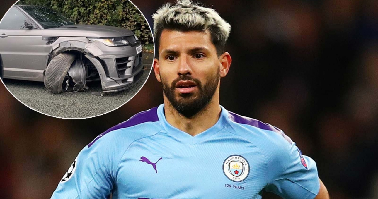 Tiền đạo Aguero gặp tai nạn khi lái xe đến sân tập của Man City