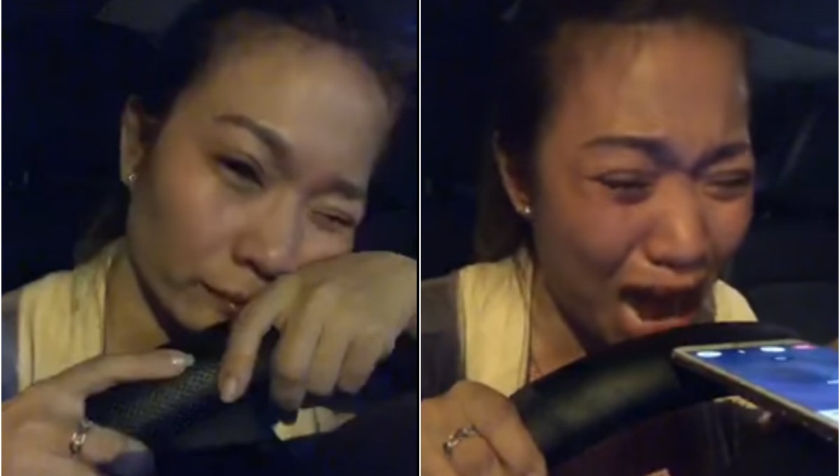 Nữ tài xế lái xe khi say xỉn, livestream gào thét đòi đâm người