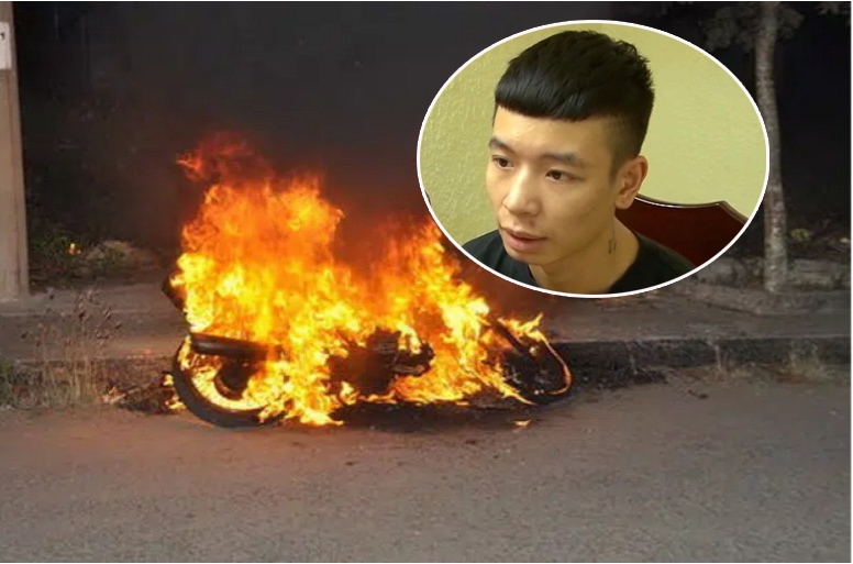 Hà Hội: Nam thanh niên đốt xe đối phương vì bạn gái bị trêu
