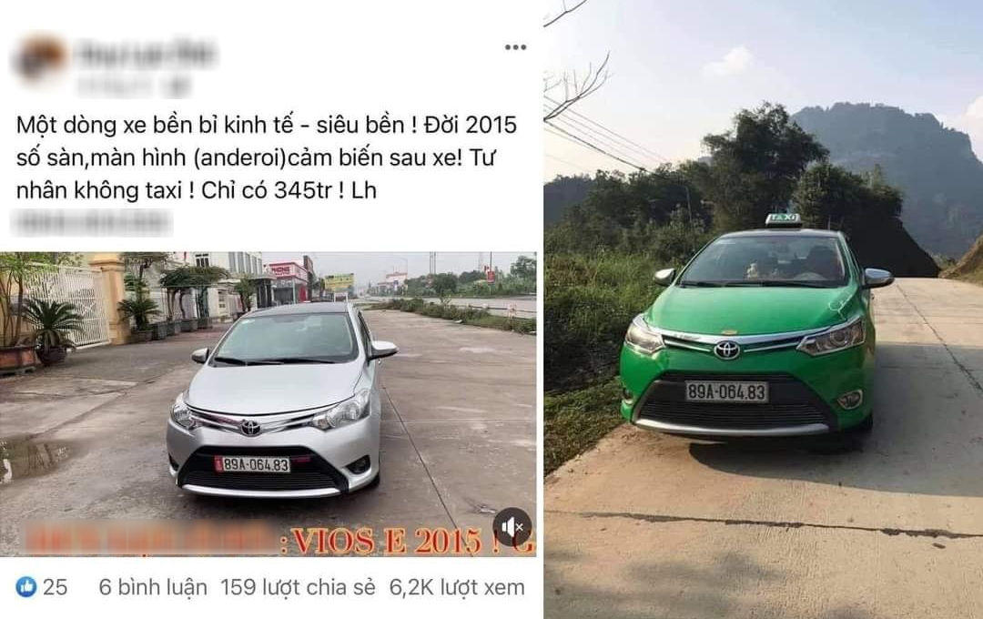 Xe Toyota Vios chạy taxi nhưng được rao bán xe tư nhân: chủ xe nói gì?