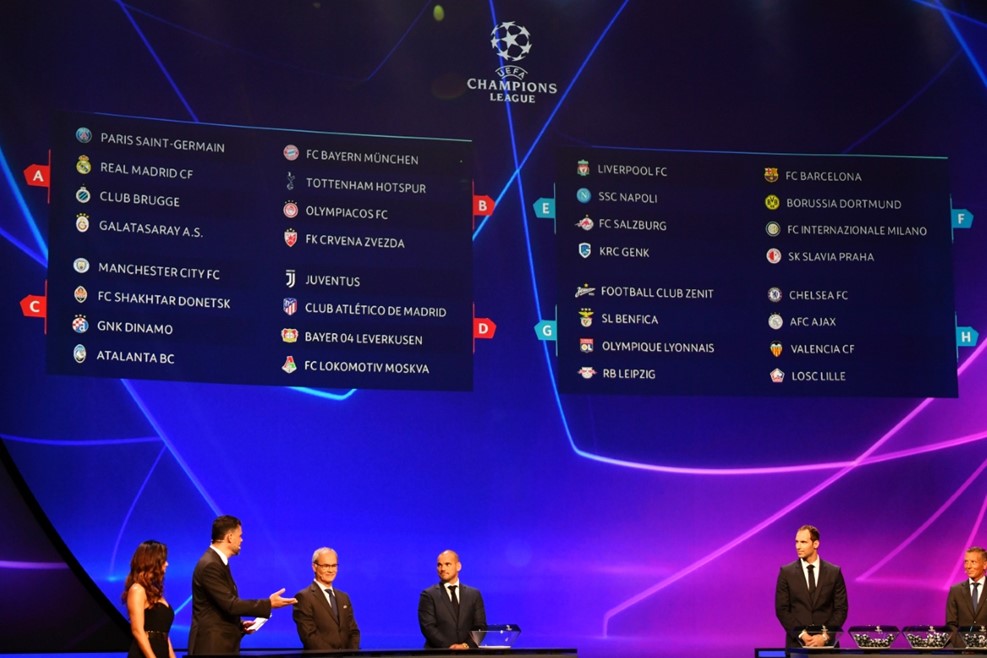 Bảng tử thần xuất hiện ở Champions League 2019/20