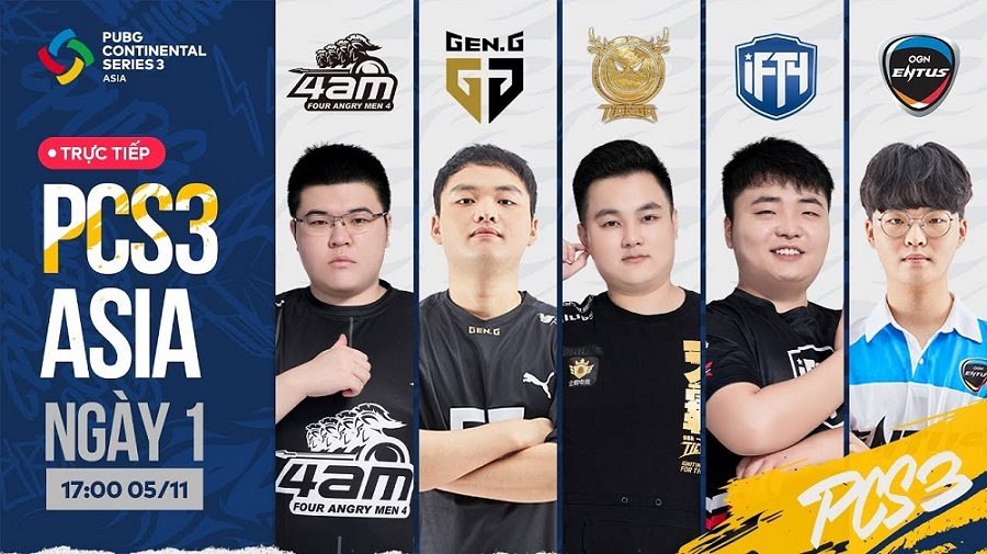 Kết quả PUBG Continental Series 3 ASIA (PCS 3 ASIA) ngày 1