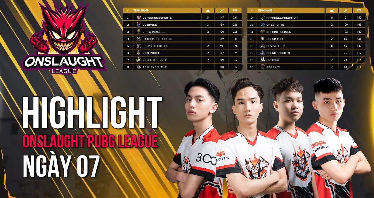 Highlight Onslaught PUBG League Ngày 07