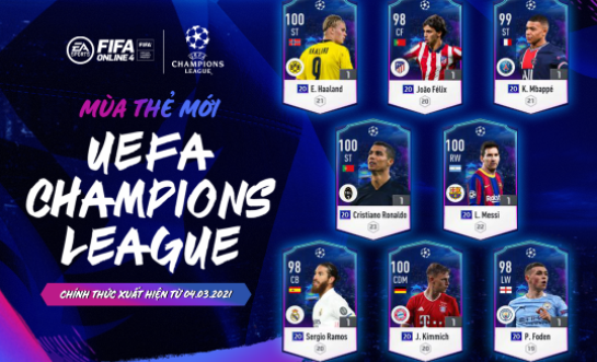FIFA Online 4 ra mắt thẻ cầu thủ 20UCL