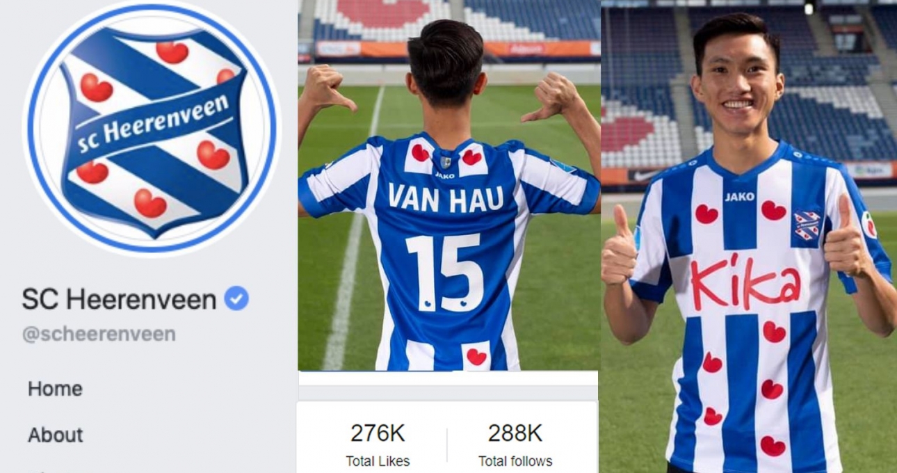 Heerenveen’s Facebook page soars after Doan Van Hau’s transfer