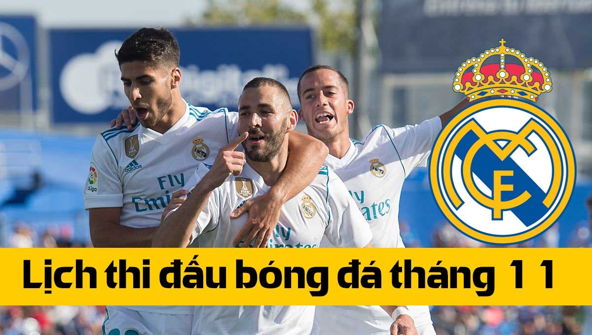 Lịch thi đấu bóng đá Real Madrid tháng 11/2017