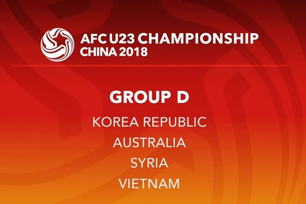 U23 Việt Nam rơi vào bảng đấu khó ở VCK U23 châu Á 2018