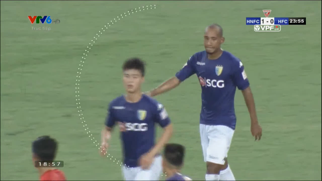 VIDEO: Cựu tiền đạo PSG mở tỷ số (Hà Nội 1-0 Hải Phòng)