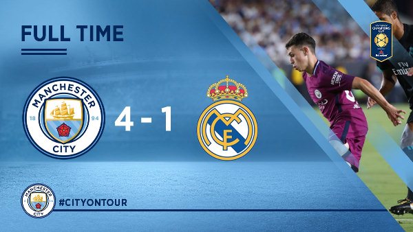 Highlights: Man City 4-1 Real Madrid (IC Cup 2017)