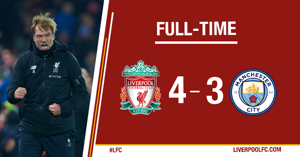 Highlights: Liverpool 4-3 Man City (Vòng 23 Ngoại hạng Anh)