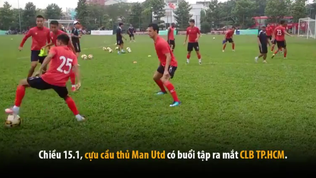 VIDEO: Cựu cầu thủ MU tập buổi đầu tiên cùng CLB TPHCM