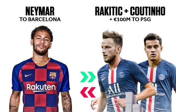 Chuyển nhượng ngày 14/8: Coutinho + Rakitic + tiền = Neymar