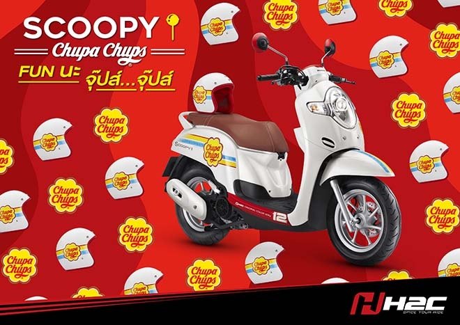 Honda ra mắt Scoopy phiên bản kẹo mút Chupa Chups