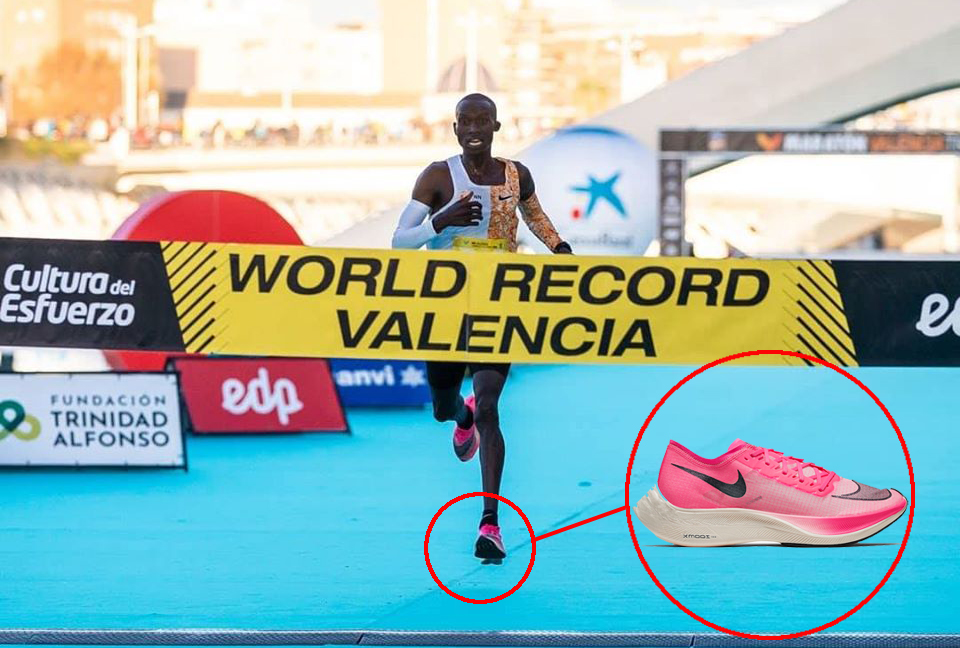 KLTG 10 km lại bị phá bởi VĐV đi 'siêu giày' Nike Vaporfly Next %