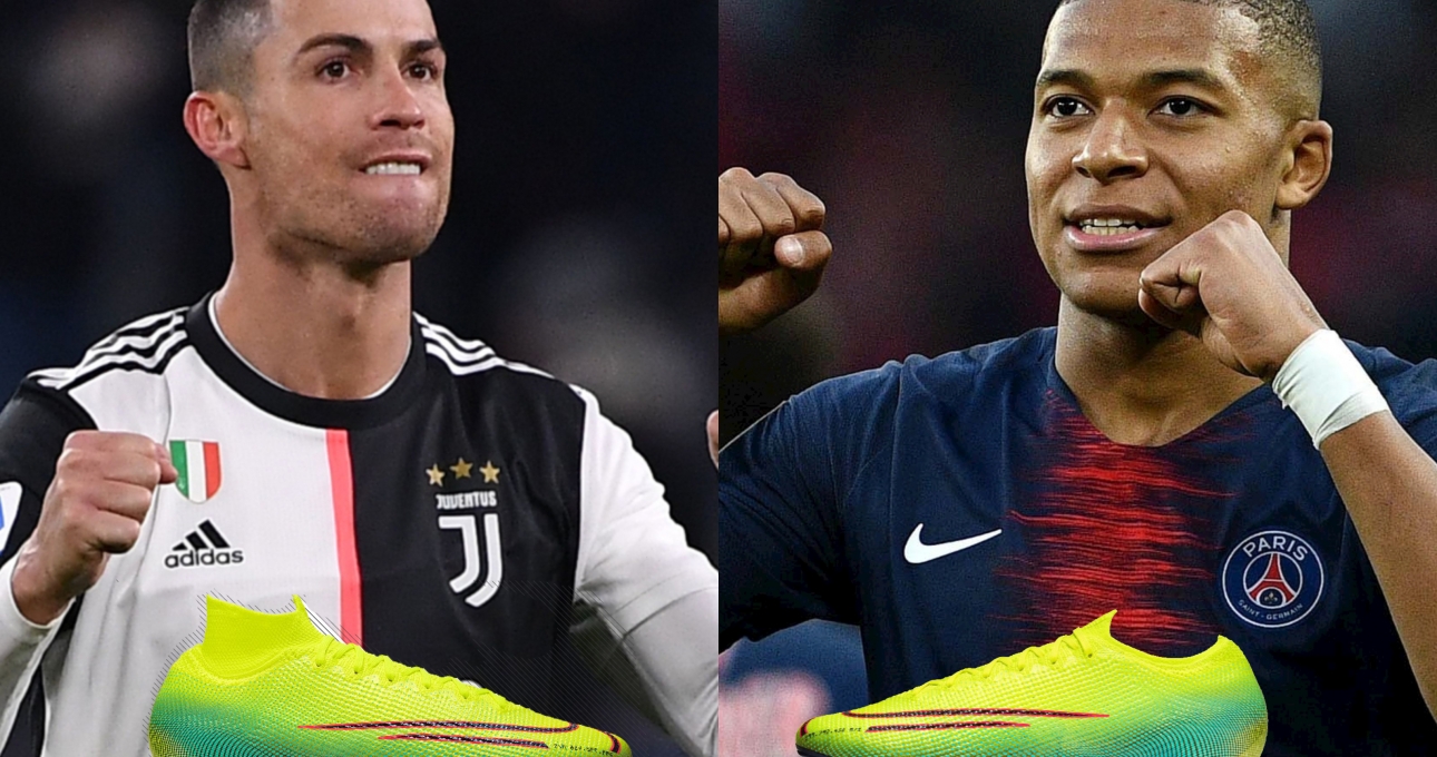 Ngắm giày đinh mới của C. Ronaldo và Mbappe