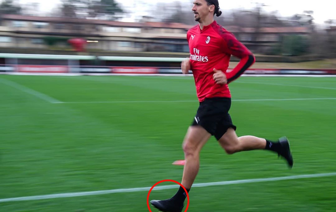 Zlatan Ibrahimovic bí mật tập với giày đinh Puma