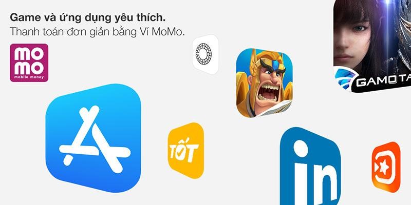 Sử dụng Ví Điện tử MoMo để thanh toán các dịch vụ của Apple tại Việt Nam