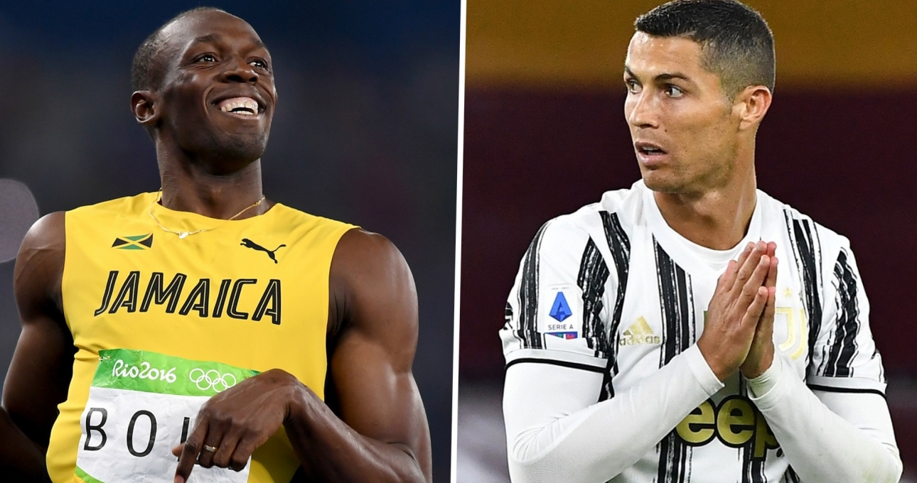Bolt: 'Ronaldo đương nhiên chạy nhanh hơn tôi'