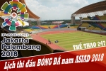 Lịch thi đấu bóng đá Asiad - LTĐ U23 Việt Nam tại Asiad 2018