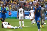 Coutinho và Neymar ghi bàn trong 6 phút bù giờ, Brazil hạ Costa Rica