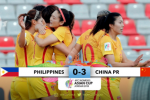 Highlights: Nữ Philippines 0-3 Nữ Trung Quốc