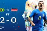 Highlights: Brazil 2-0 Costa Rica (Bảng E World Cup 2018)