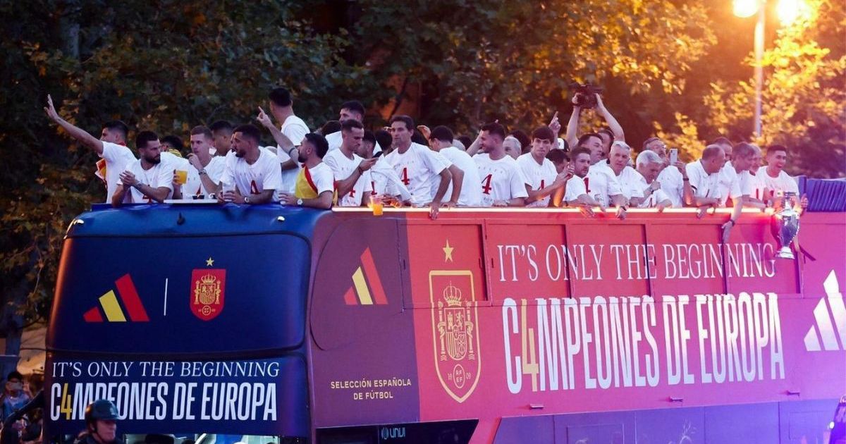 Tây Ban Nha ăn mừng chiến thắng sau khi vô địch Euro 2024