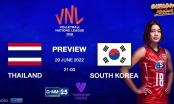 Lịch thi đấu bóng chuyền nữ VNL hôm nay, ngày 29/6: Thái Lan vs Hàn Quốc