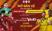 Mở bán vé xem trận giao hữu giữa ĐT Việt Nam vs Borussia Dortmund