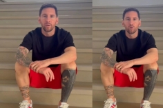 Messi ngồi cầu thang xin lỗi người hâm mộ
