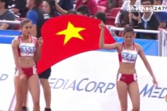 Video SEA Games 28: Chung kết chạy 400m nữ - Nguyễn Thị Huyền/Quách Thị Lan