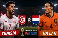 Trực tiếp bóng đá Tunisia vs Hà Lan, 6h00 hôm nay 26/6