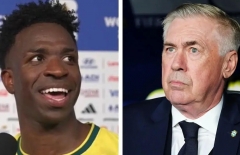 Vinicius bật mí lời hứa với Ancelotti sau cú đúp cho Brazil