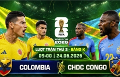 Dự đoán tỷ số Colombia vs CHDC Congo: 2 bàn cách biệt