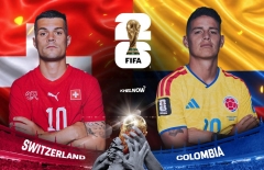 Trực tiếp Thụy Sĩ vs Colombia, 3h00 hôm nay 8/7 - World Cup 2026