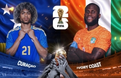 Link xem trực tiếp Curacao vs Bờ Biển Ngà hôm nay 26/6 trên VTV - World Cup 2026