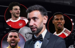 Nhận giải thưởng danh giá, Bruno Fernandes bất ngờ gọi tên Arsenal