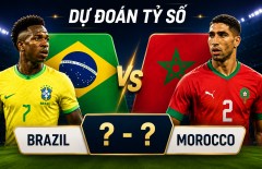 Dự đoán tỷ số Brazil vs Morocco: Dễ nhiều hơn 3 bàn