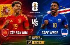 Trực tiếp bóng đá Tây Ban Nha vs Cape Verde: Đã có đội hình
