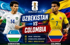 Trực tiếp bóng đá Uzbekistan vs Colombia, 9h00 hôm nay 18/6