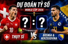 Dự đoán tỷ số Thụy Sĩ vs Bosnia & Herzegovina: Con số gây sốc