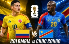 Xem trực tiếp Colombia vs CHDC Congo - World Cup 2026 ở đâu?