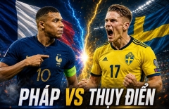 Trực tiếp bóng đá Pháp vs Thuỵ Điển, 4h00 hôm nay 1/7