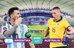 Trực tiếp Argentina vs Úc, 2h00 hôm nay 4/12 trên VTV3