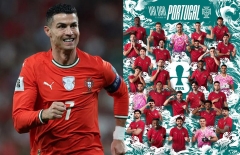 CHÍNH THỨC: ĐT Bồ Đào Nha chốt đội hình cực mạnh dự World Cup, Ronaldo dẫn đầu